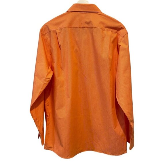 Tommy Hilfiger Slim Fit Orange 100% Cotton Button Down Shirt Size 16.5 - Picture 15 of 15